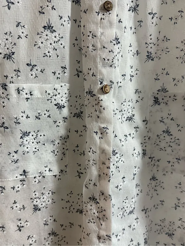 white floral button up long shirt/dress #floral #cottagecore #shirts - Image 2