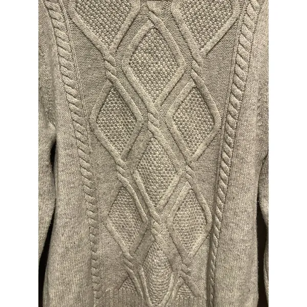 Banana Republic Merino Wool Italian Yarn Fair Isle Fisherman Turtleneck Sweater - Image 2
