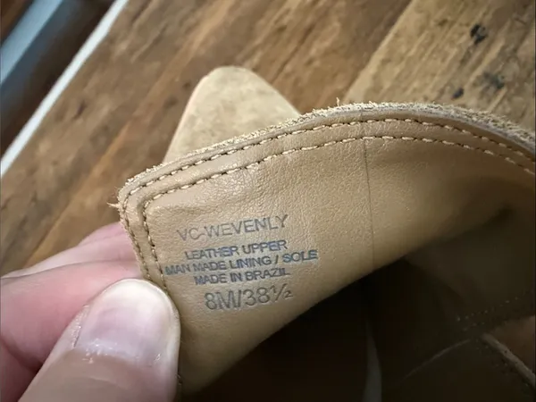 Vince Camuto Tan Suede Wevenly Snip Toe Western 3" Heels Size 8 - Image 7