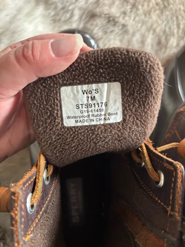 Women’s Brown Sperry Waterproof Duck Boots - Image 10