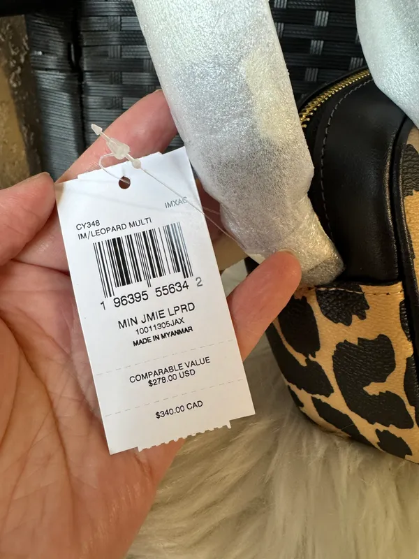 Coach Mini Jamie Camera Bag With Leopard Print cy348 - Image 9