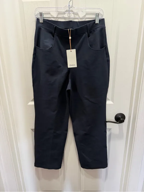 Quince Ultra Stretch Ponte Straight Leg 4 Pocket Women's Pants Med NWT - Image 4