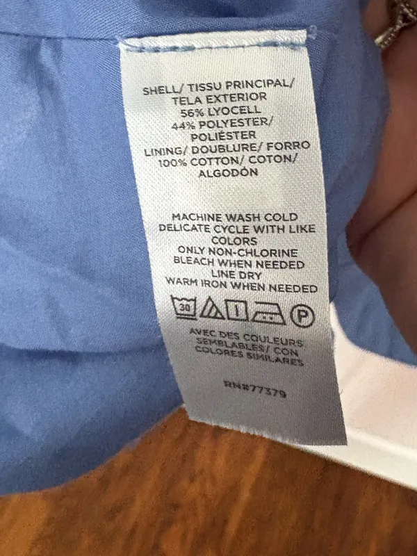 Ann Taylor Blue Puff Sleeve Midi Shirt Dress Size Small - Image 4
