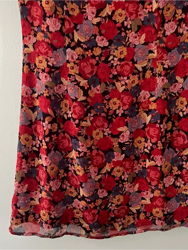House of Harlow 1960 x Revolve Lotte Red Floral Dress Size Small - Image 3