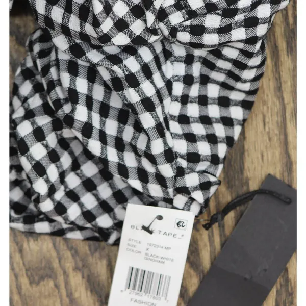 NWT Black Tape Trendy Plus Size Button Front Trapeze Dress Black / White X - Image 6