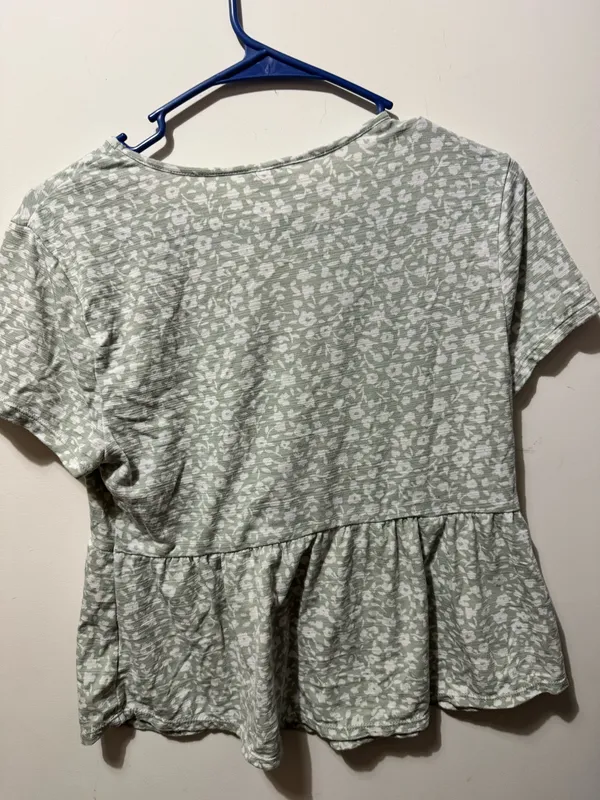 Flower blouse Gray Size L - Image 3
