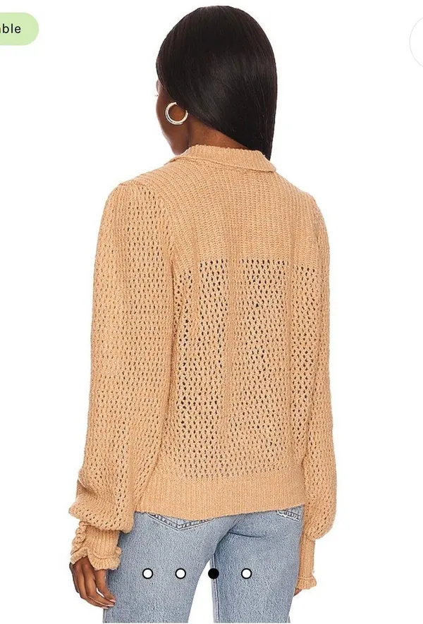 Free People Care Snowdrift Pullover in Camel Heather BNWTS SIZE XS $138.00 - Image 3