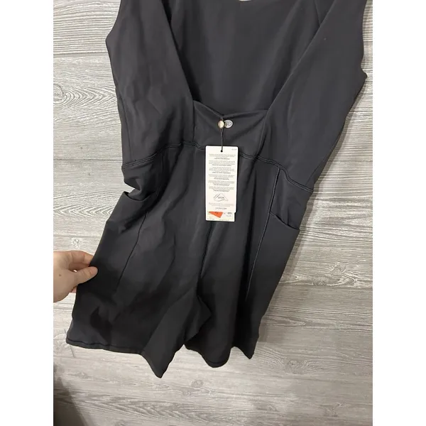 Calia Inspire Short‎ Bodysuit Pure Black Women's, Sz-M - Image 6