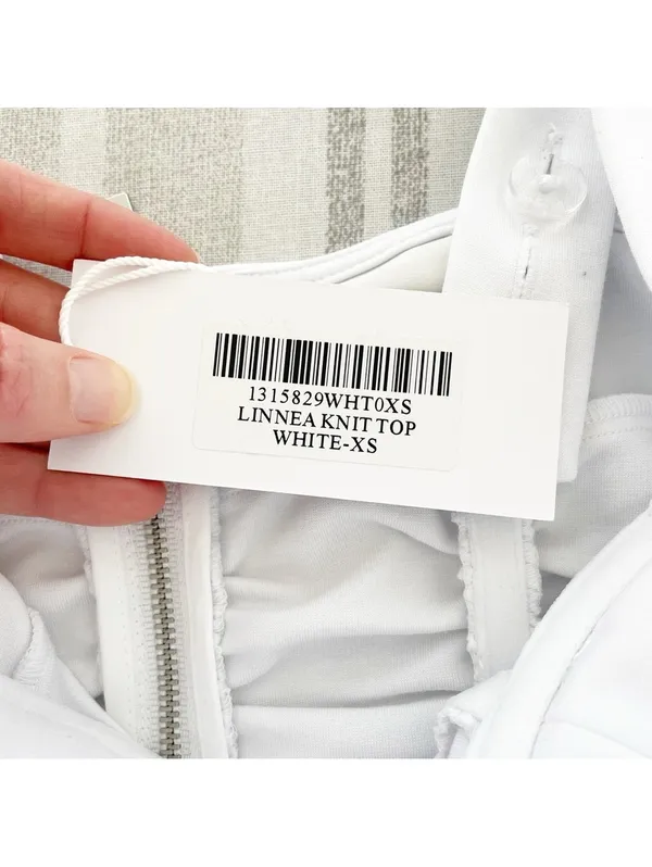 Reformation Linnea Knit Top White Size XS Corset Ruched Neutral Sweetheart - Image 5