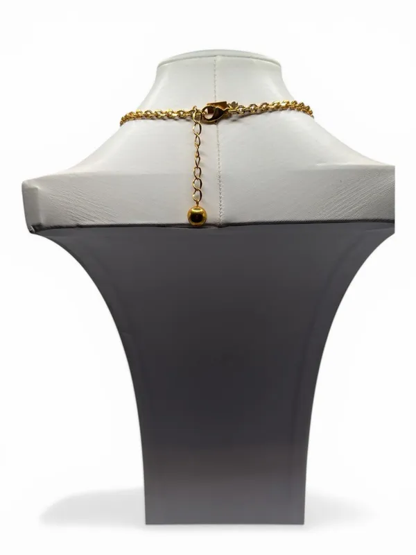 Kate Spade Set‎ In Stone Double Bib Statement Necklace Gold Purple Chunky 16” - Image 3