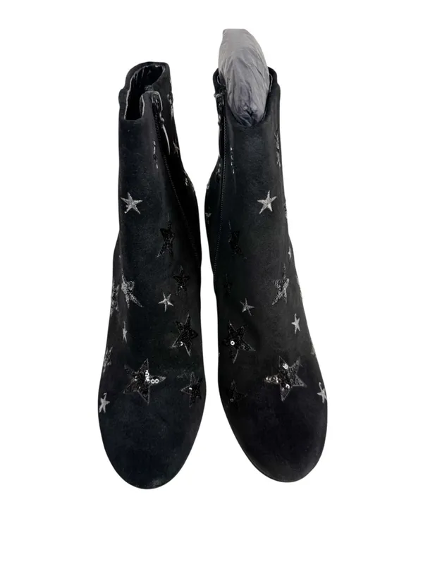 NEW The Fix Nash Oval Heel Ankle Bootie Sequin Star Black Size 8.5 - Image 7