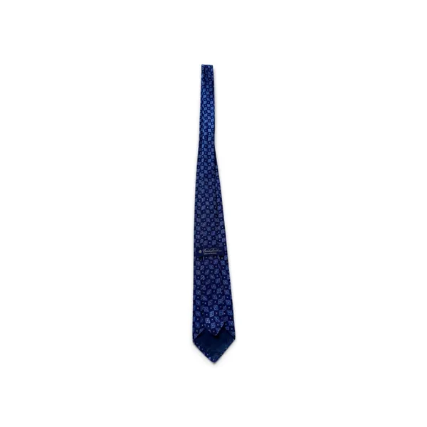 Brooks Brothers Men’s Tie Navy Blue Geometric Makers and Merchants 59.5” - Image 2