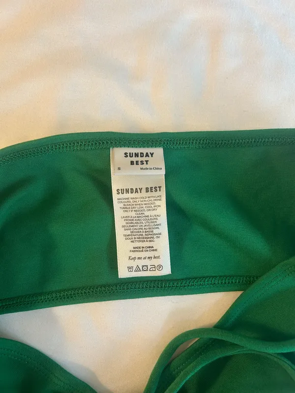 NWT Aritzia Sunday Best Green Bandeau Top - Image 5