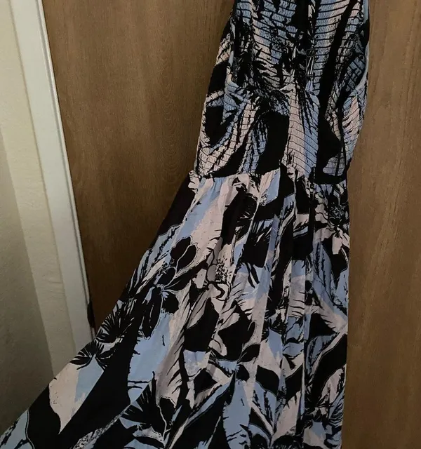 Free People intimately heat wave blue floral maxi dress - Image 4