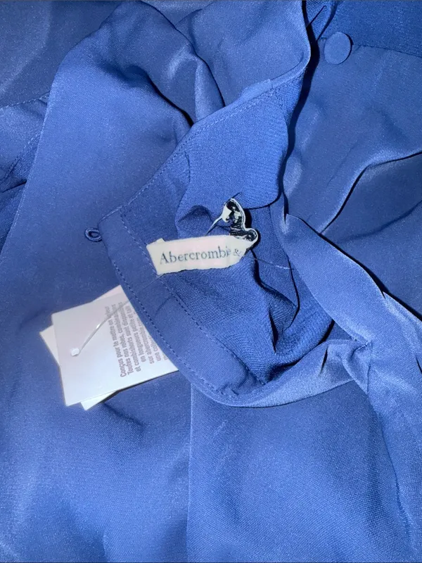 NWT Abercrombie & Fitch Navy Side Cut Out Maxi Dress Small NO BELT - Image 5