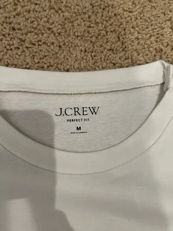 J. Crew Cream Long Sleeve Crewneck Top with Gold Shoulder Buttons - Image 4
