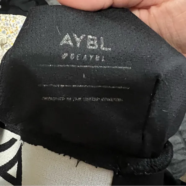 AYBL Training Black/White Logo Sports‎ Bra - Image 6