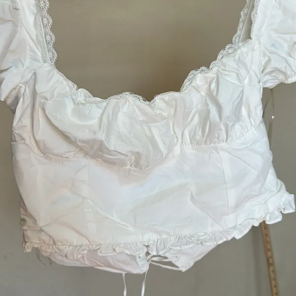 House of‎ cb SAMAYA WHITE GATHERED TOP NWOT size XL - Image 7