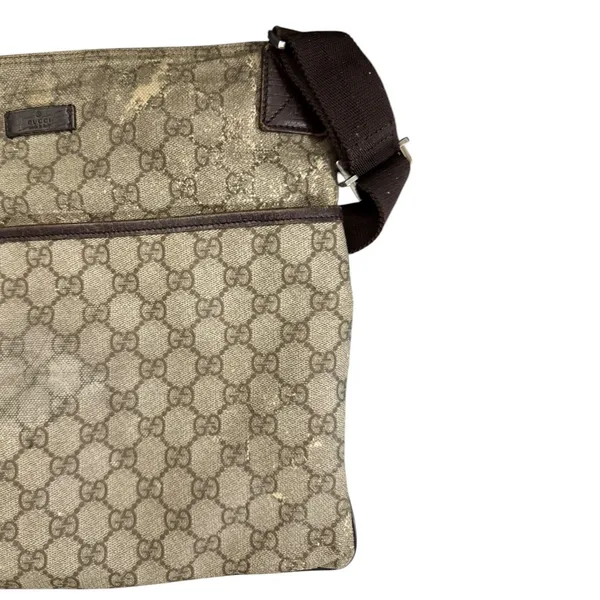 Gucci GG Coated Canvas Shoulder Crossbody Bag Purse - Image 3