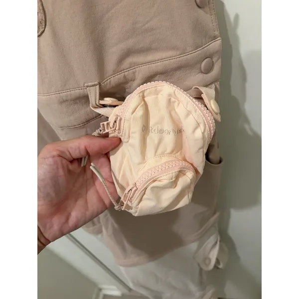 Outdoor Voices Cream RecTrek Hiking Overalls Zip Off Gorpcore Jumpsuit Size S - Image 3