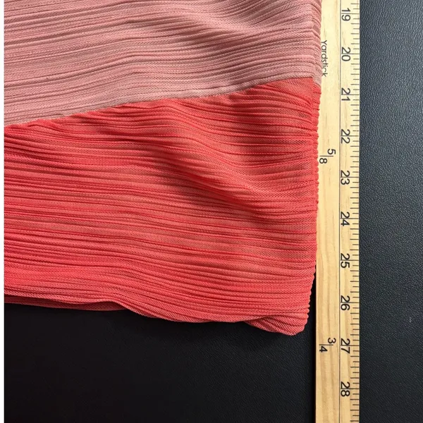 BCBGMAXAZRIA Womens One Shoulder Dress‎ Pink Ombre Pleated Party Dress Large - Image 8