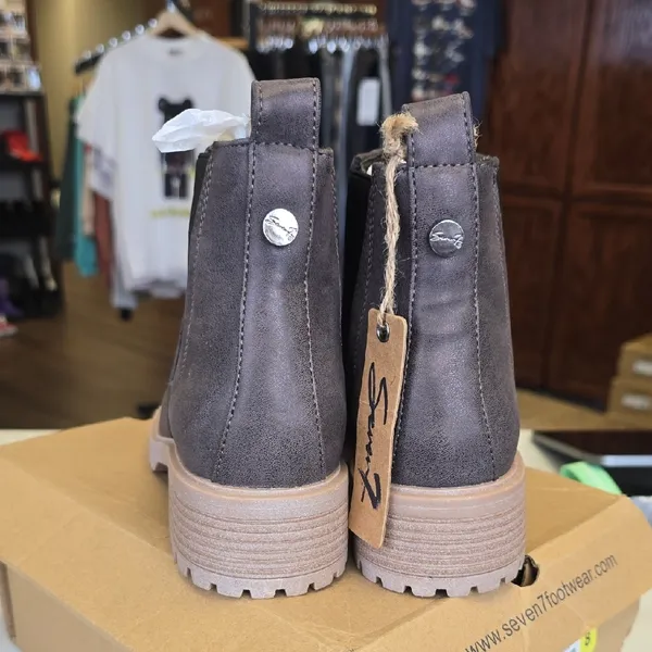 Seven7 Taupe Chelsea Boots - Image 3