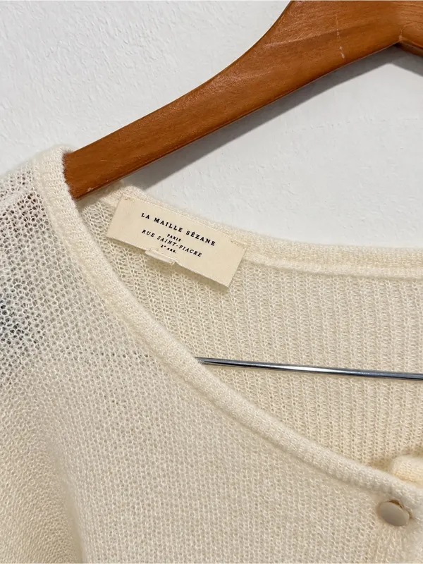 Sezane Gaspard Cardigan in Ecru Sz L - Image 4