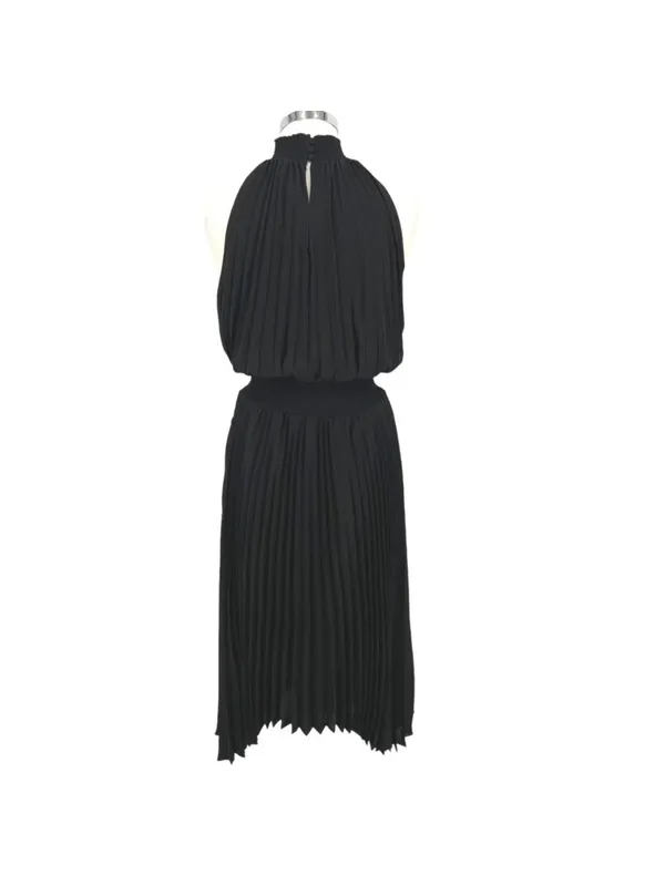 Halogen Pleated Sleeveless Cocktail Party Dress Black Size Large NWOT - Image 6