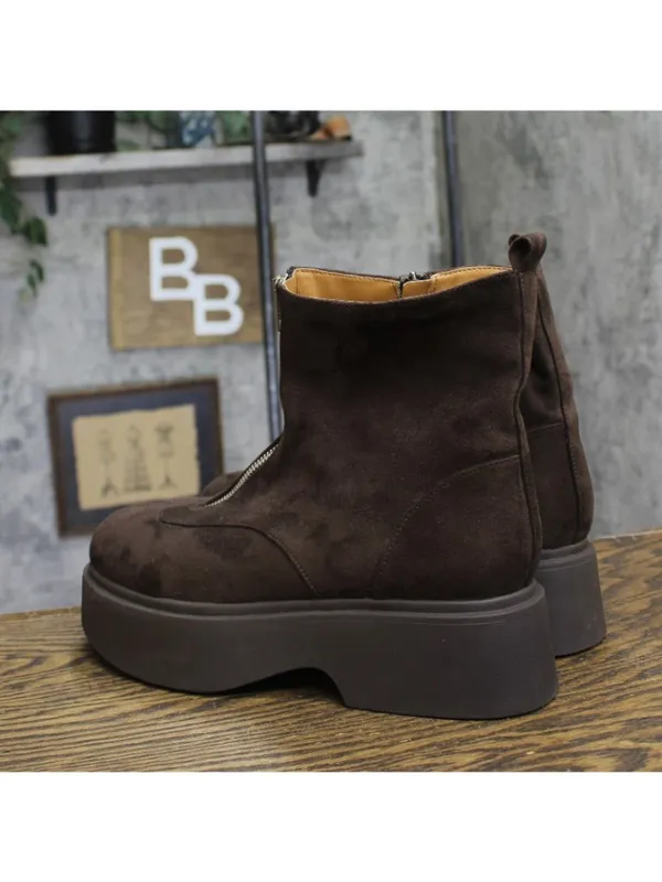 Wild Fable Womens Honor Boots Combat Platform Faux Suede 94568509 Dark Brown 9M - Image 2