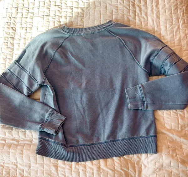 PINK Victoria’s Secret Purple Logo Sweatshirt Size XS - Image 2