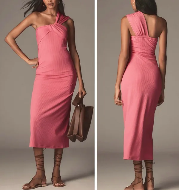 Anthropologie Porridge Antonia Twist-Front Ribbed Maxi Dress, Size XS - Image 6