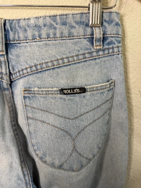 Rollas Classic Straight High Rise Jeans Light‎ Medium Wash Womens Size 27 - Image 6