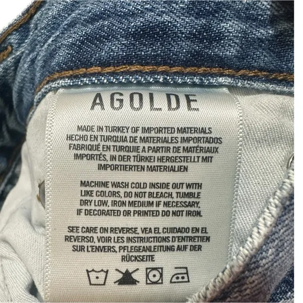 Agolde Jamie High Rise Classic Jeans Blithe Size 23 - Image 11