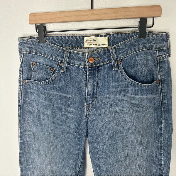 Levi's Vintage Y2K Levi Strauss Signature Low Rise Bootcut Jeans Sz 8 Medium Western - Image 2