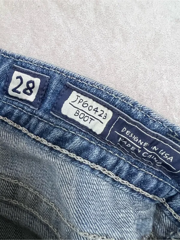 Miss Me bootcut Star-Embellished Jeans Designer Americana 4th of July size 28 - Image 6