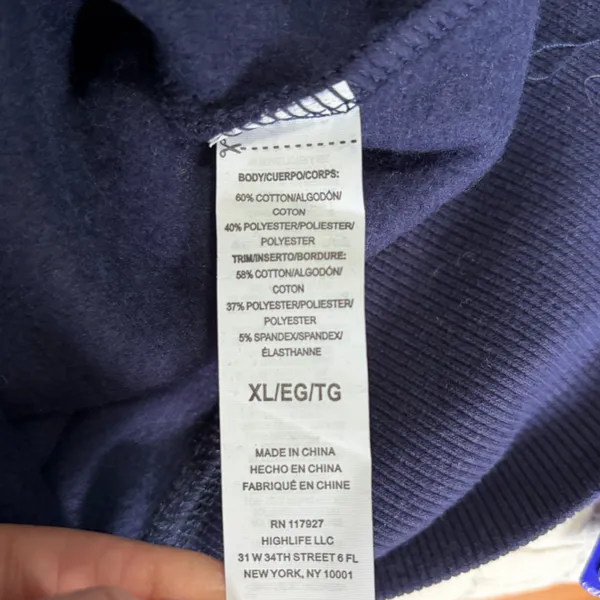 GAIAM Deep Blue‎ Turtleneck Sweatshirt Side Zippers Size XL NWT - Image 6