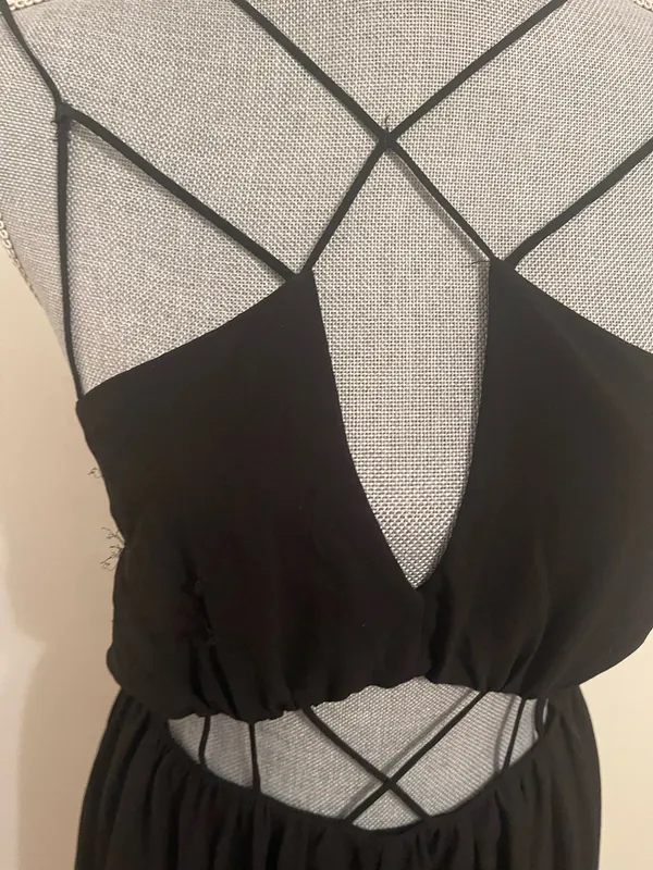 Windsor Black Strappy Dress Mini. Size Small  - Image 3