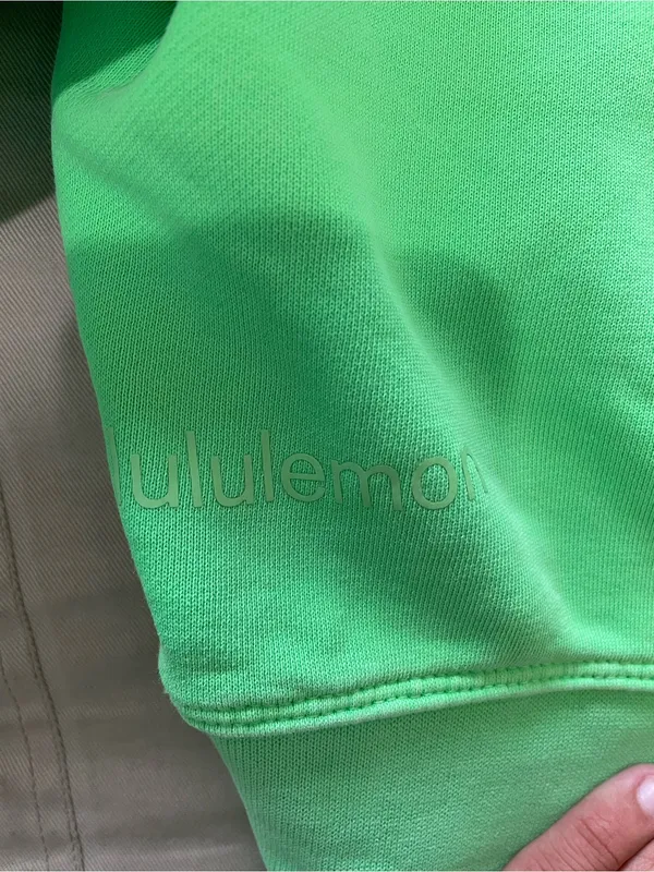 Women’s Lululemon cropped Crewneck Sweatshirt - Neon Green size 4 - Image 5