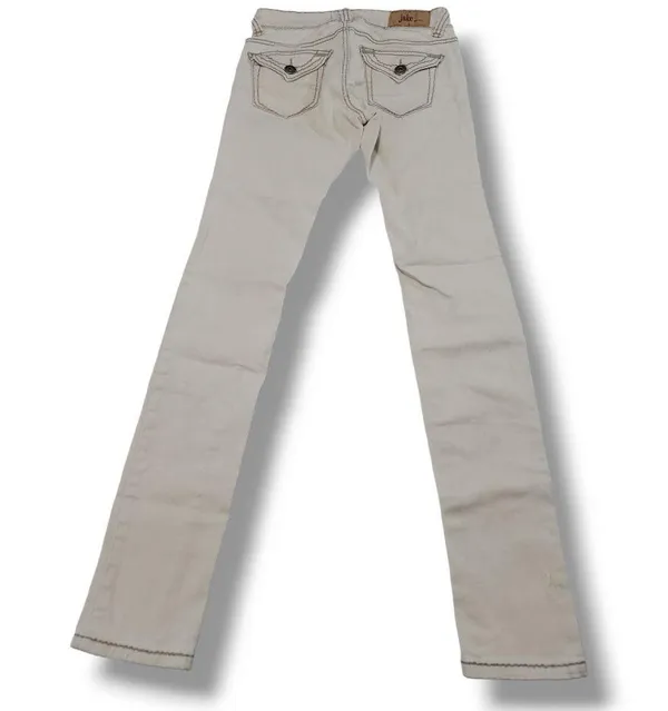 Jake Jeans Size 5 26"x31" Bella Skinny Pant With Heavy Stitch Distressed Stretch - Image 3