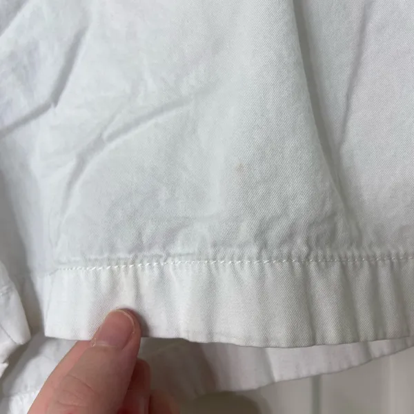 J. Crew women’s solid white cotton chino broken in‎ khaki shorts summer size 6 - Image 3