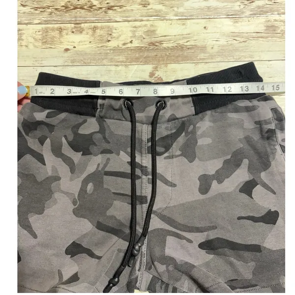 YoungLA Grey Camo French Terry Bodybuilding Shorts Women's Size Medium Gray - Image 5