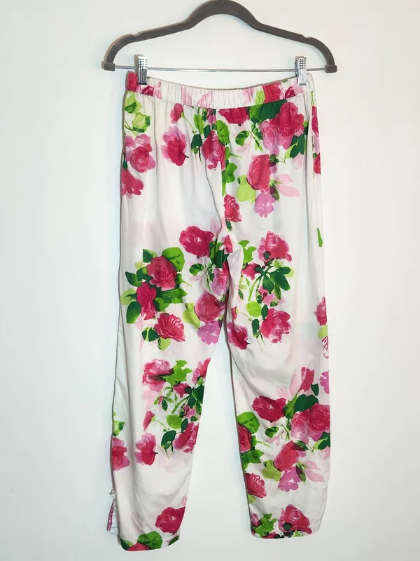 Kate Spade Pink Floral Cotton Pajama Set Size Small - Image 3