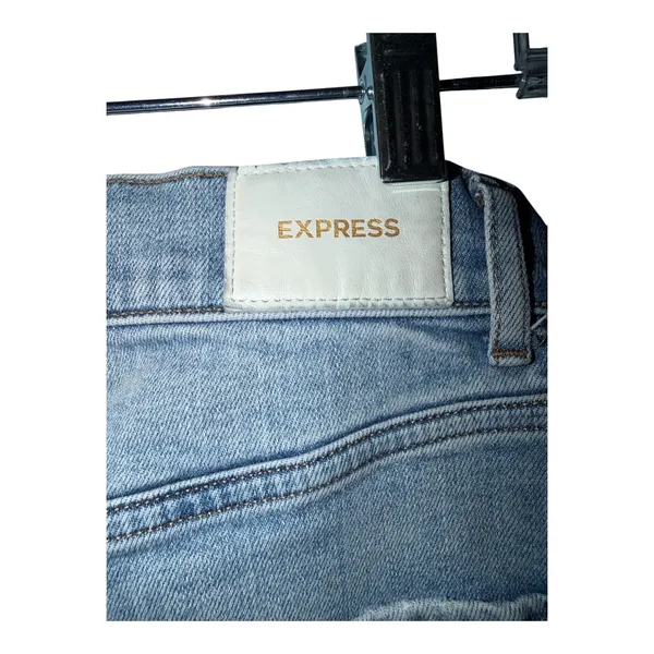 Express Modern Straight Super High Rise Jeans, Size 4R - Image 5