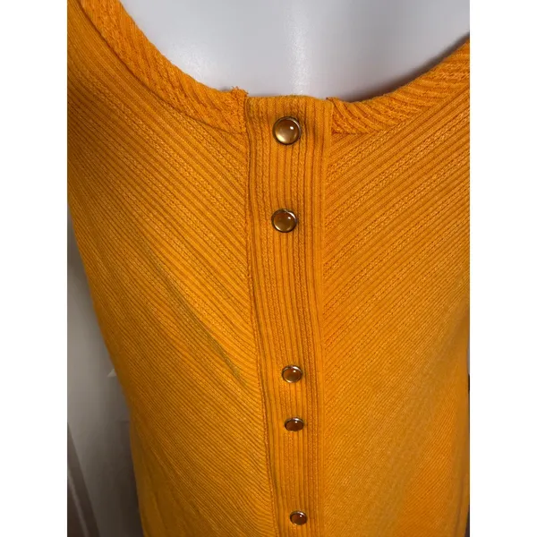 Betsey Johnson Orange Ribbed Maxi Dress NWT‎ Y2K Retro Indie Short Sleeve - Image 9