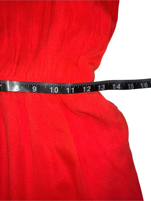 Alice + Olivia Josie Red Sleeveless Chiffon Silk Mini Dress - Image 7