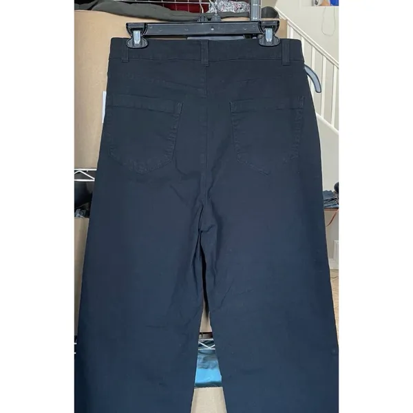 Old Navy Black Pants Women’s High Rise Wide Leg Sz 10 - Image 6