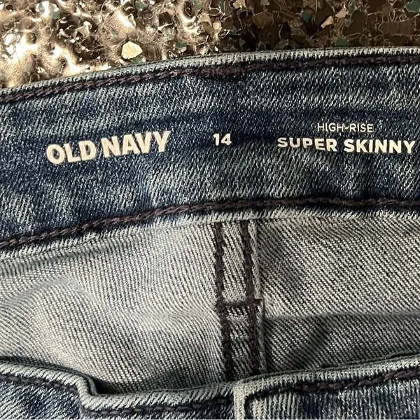 Old Navy High Rise Super Skinny Women’s Size 14 Blue Jeans - Image 3