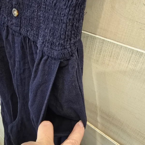 {LT} Abercrombie & Fitch Navy Strapless Pant Romper - Image 6