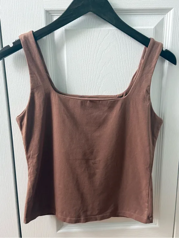 Free People Intimately Square Neck Brami Tank in Tan - Image 2