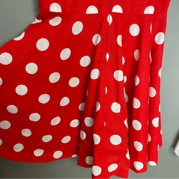 Handmade‎ Minnie Mouse Dress Halloween Costume Bloomers Red White Polka Dots - Image 14